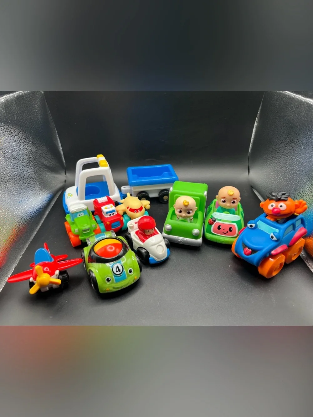Lot Of Toddler Plastic Vehicles Car Truck Plane Fisher Price Cocomelon Ernie